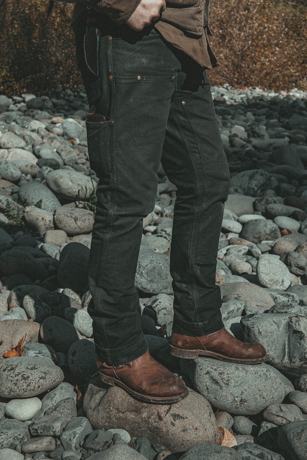 GN.01 Waxed Canvas Fitted Work Pant - Havana - Red Clouds