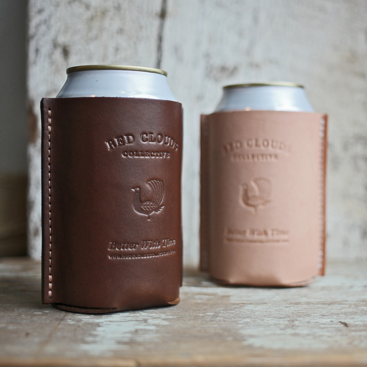 Campaign Leather Bottle Koozie