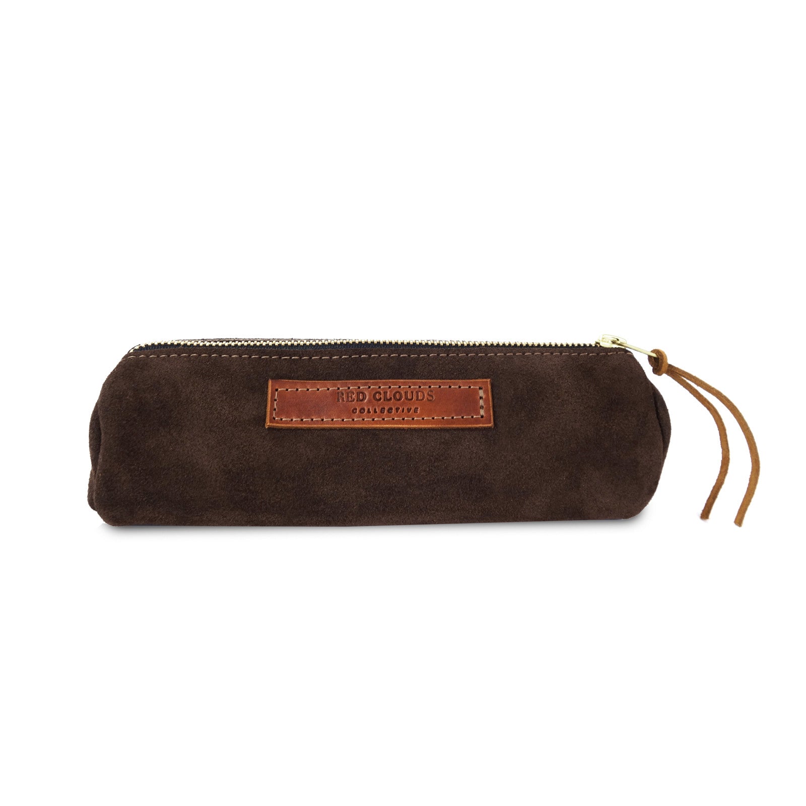 Round Pencil Case - Brown - Red Clouds Collective - Made in the USA