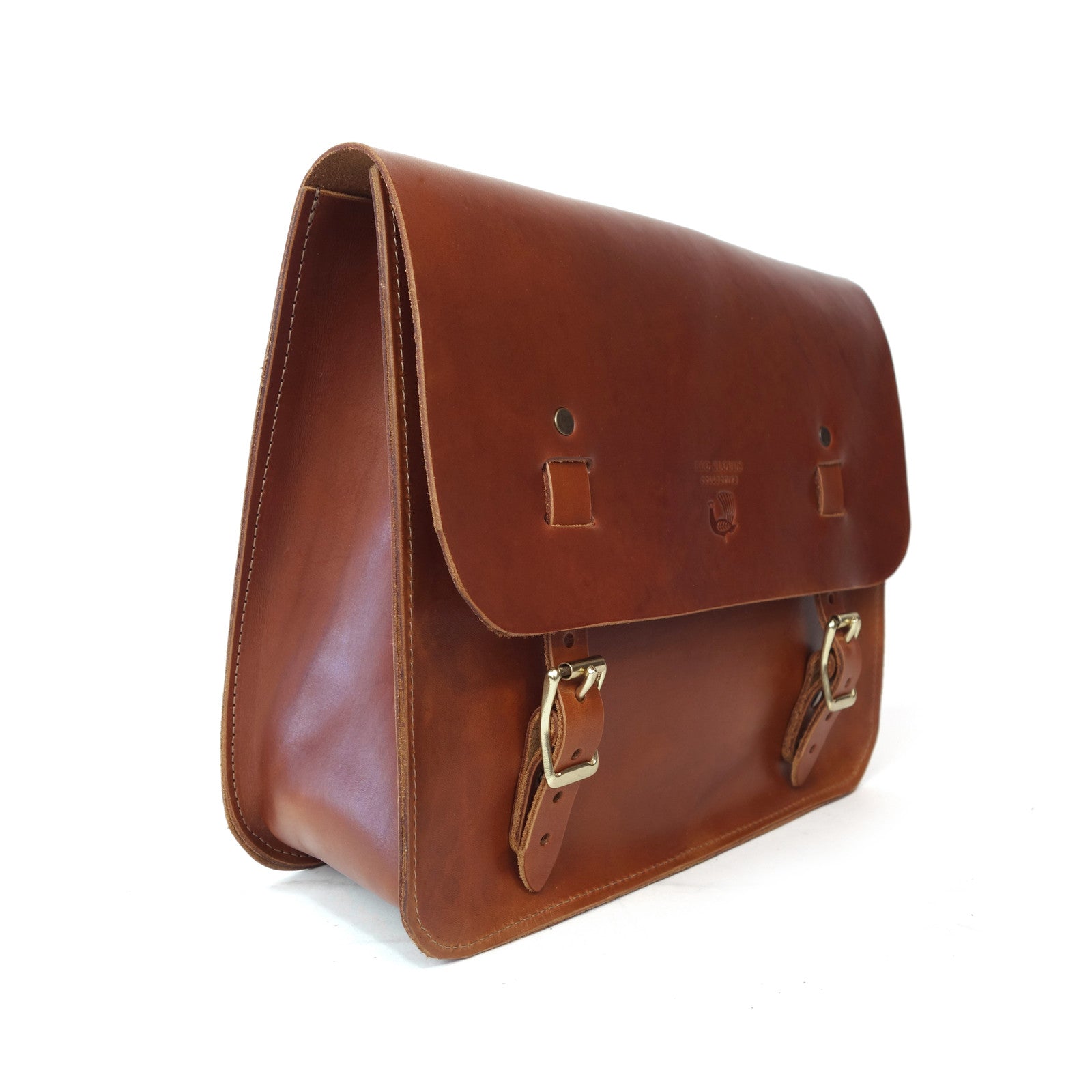 tan leather saddle bag