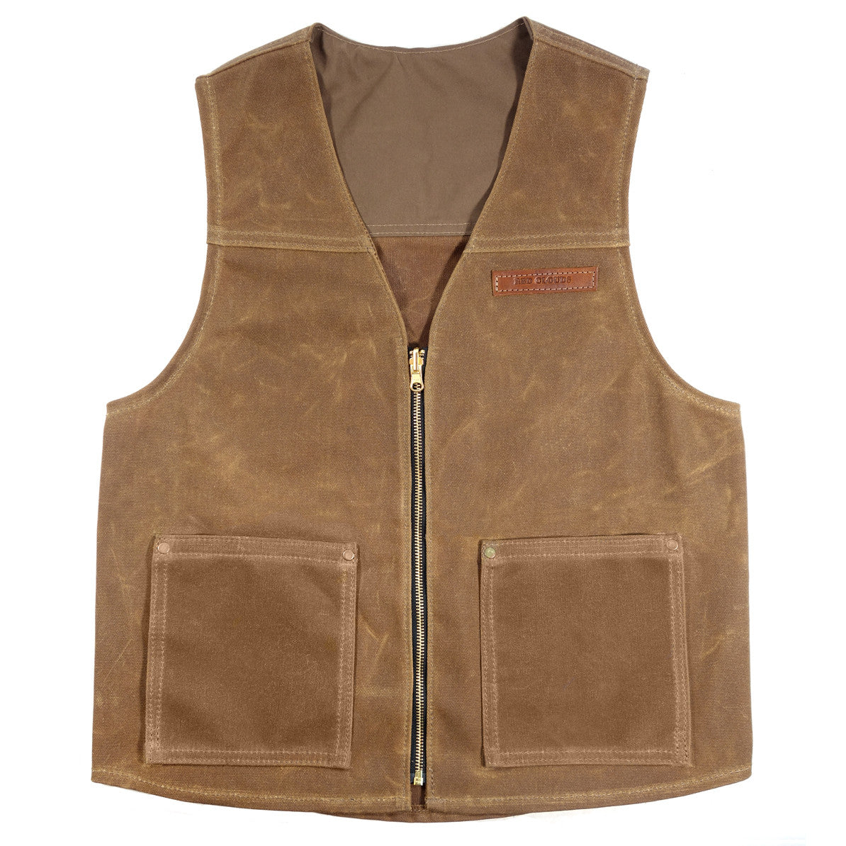 18oz Waxed Canvas Vest - Brush Brown 