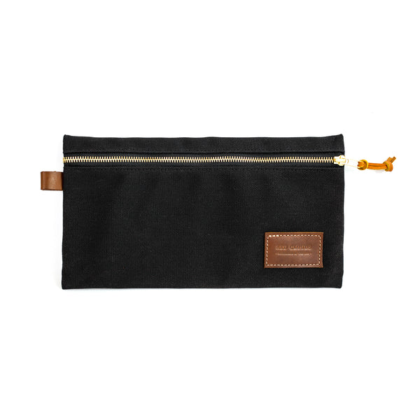 Waxed Canvas Tool Pouch - Black - Red Clouds Collective - Made in the USA