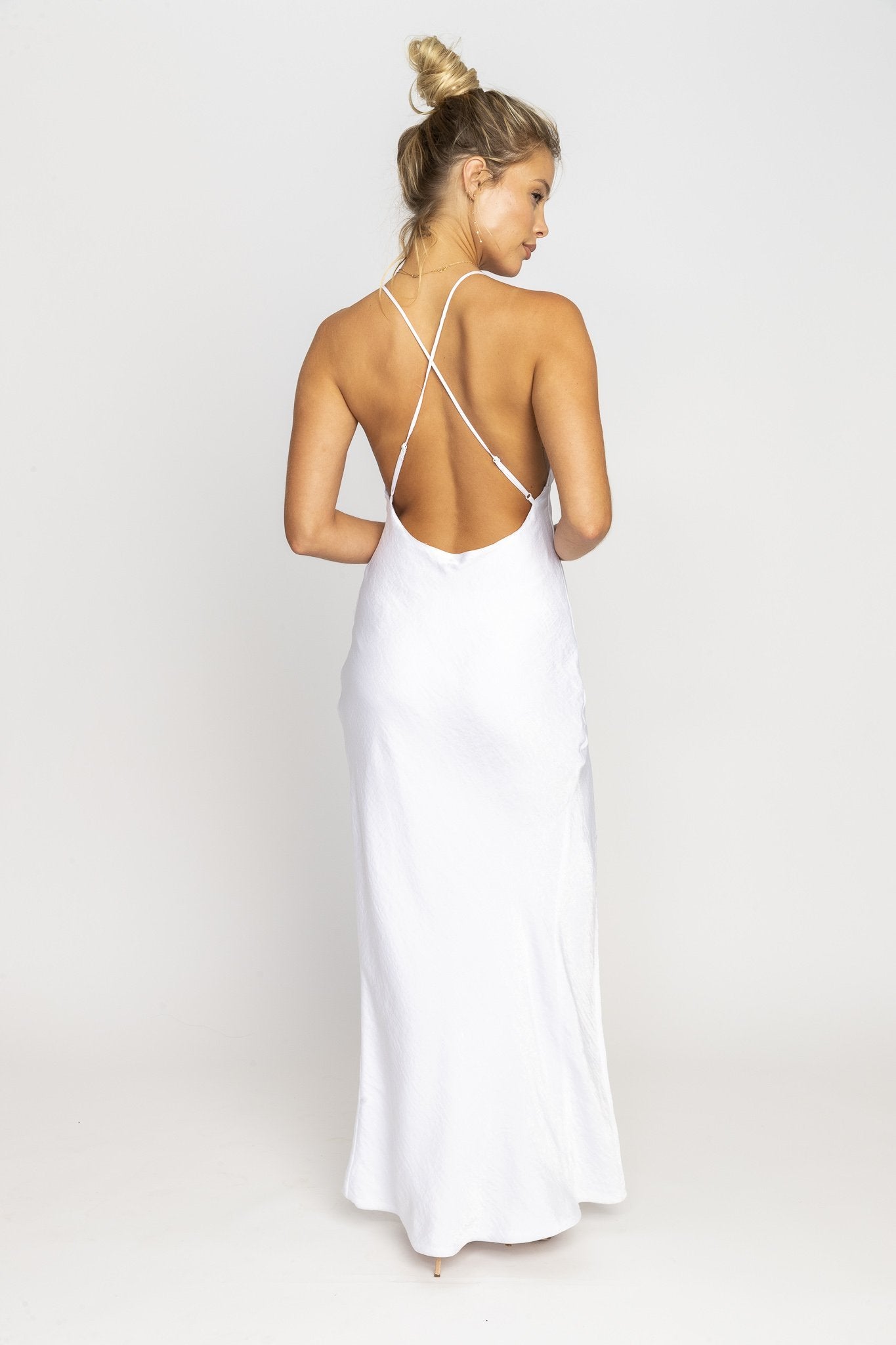 Camille Slip Dress in Ivory