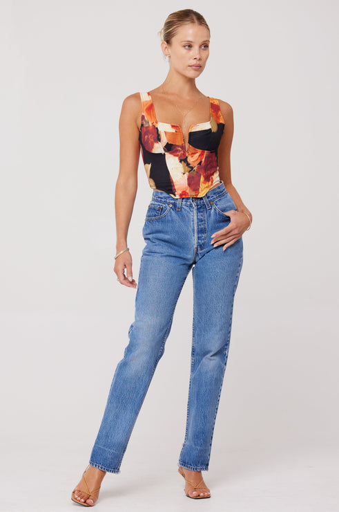 MANURI - Gigi Neon Corset Top