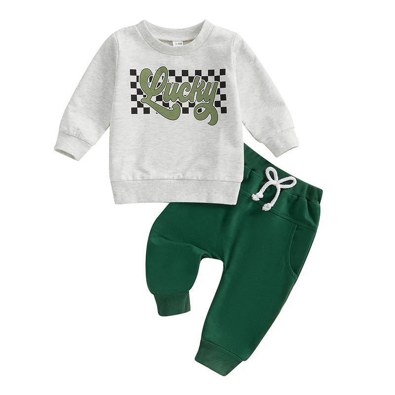 Lucky Checkerboard Crewneck Set