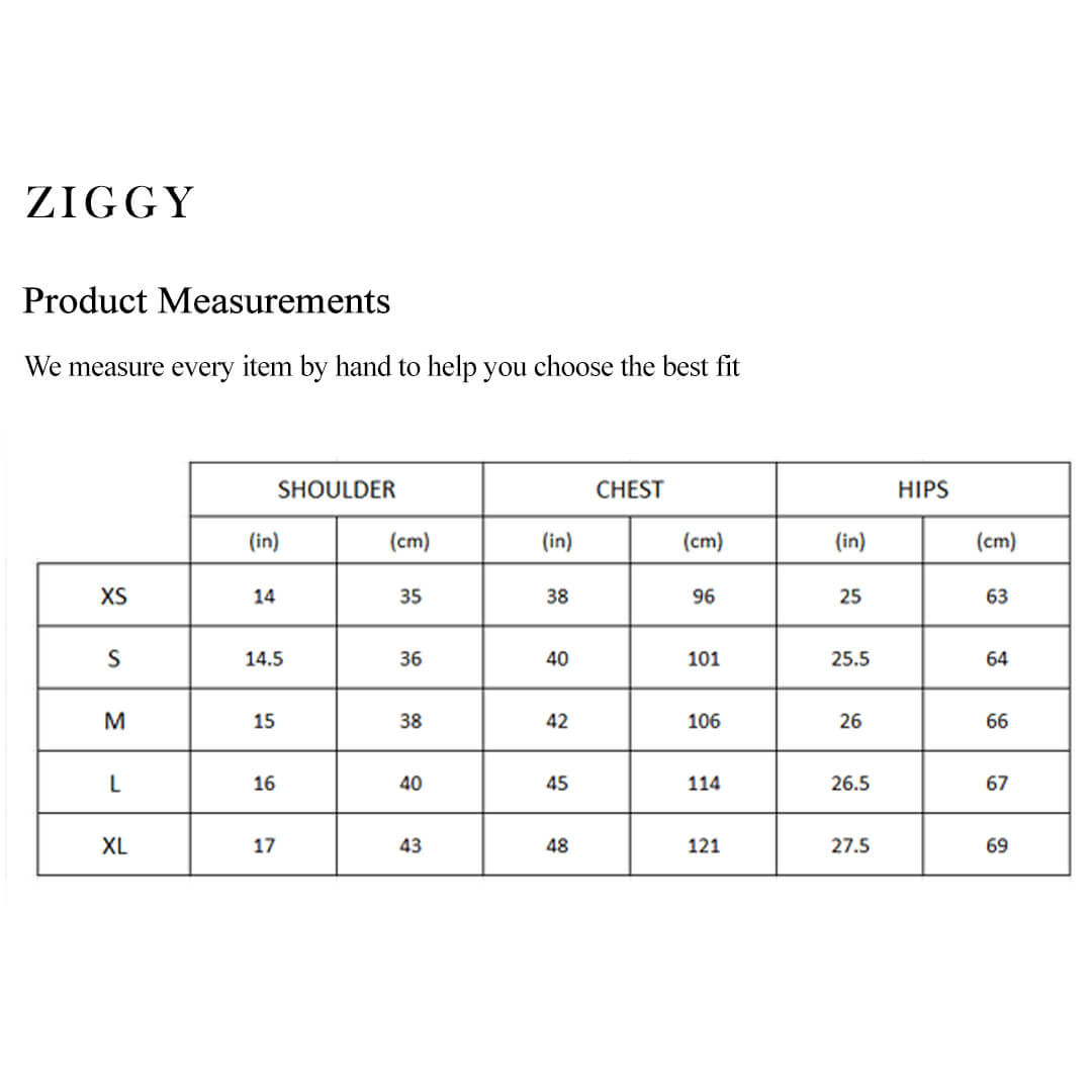 ZIGGY KURTI SIZE GUIDE