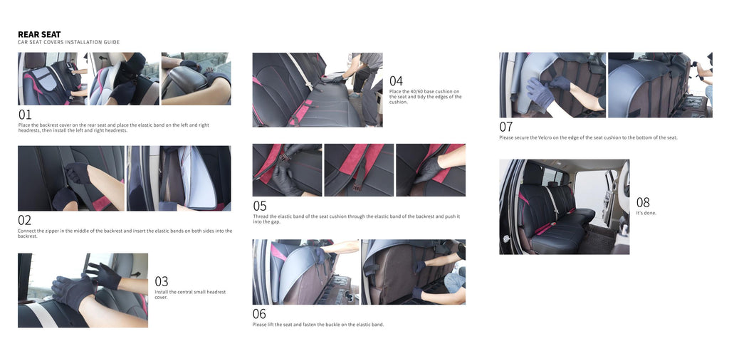 freesoo rear seat cover installation