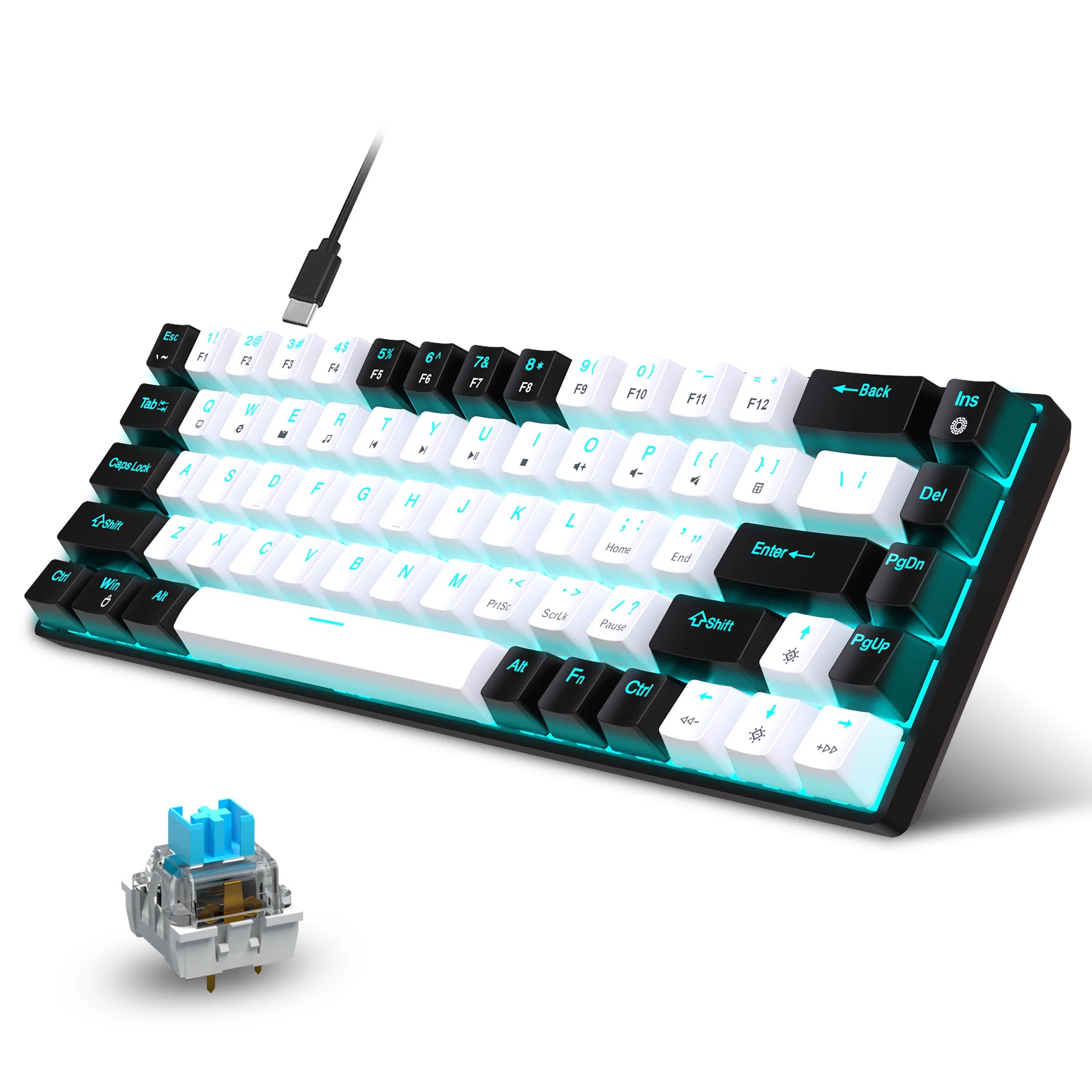68-Key RGB Mechanical Keyboard