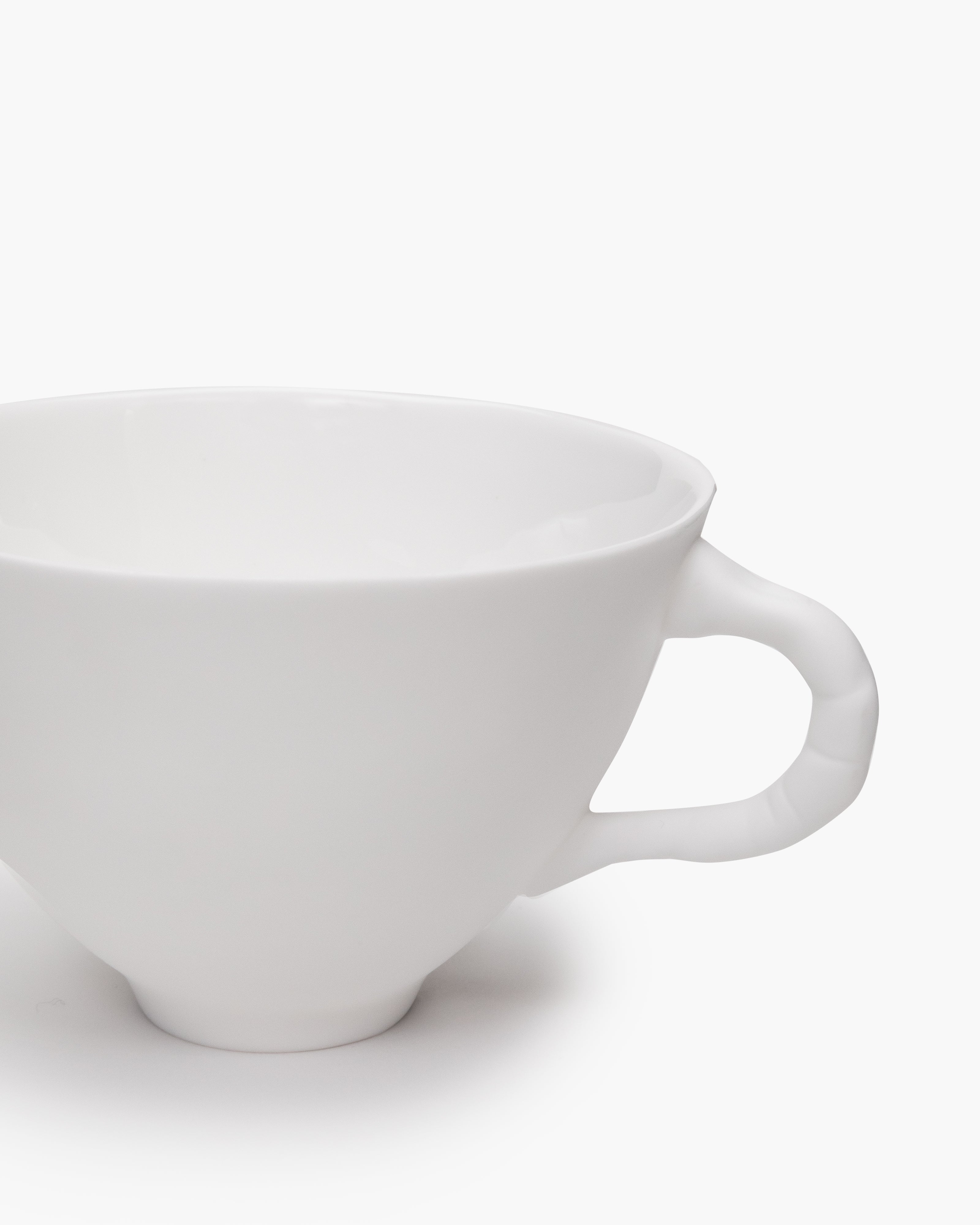 Cup with saucer L white Perfect Imperfection