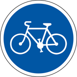 panneau piste cyclable obligatoire
