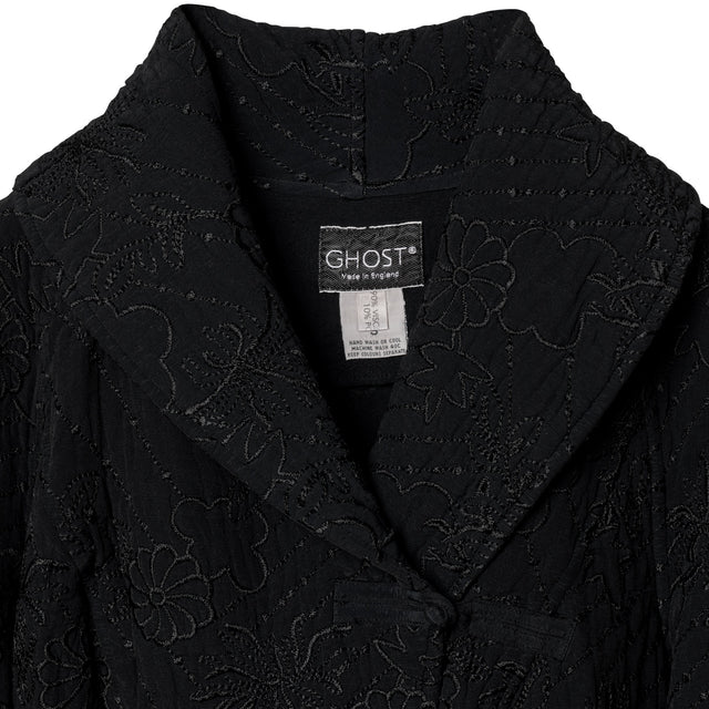 Washed Viscose Rayon Embroidered Monastic Jacket