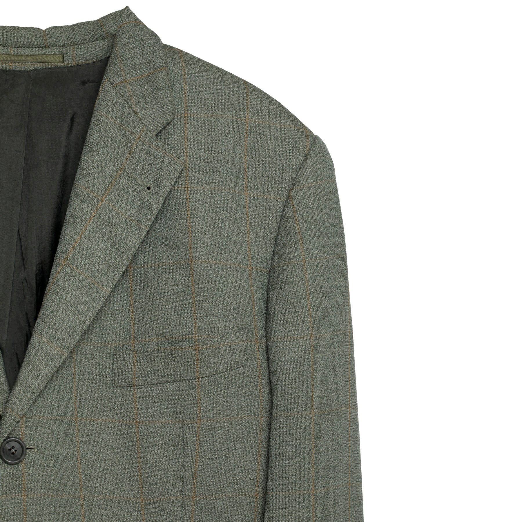 Lanificio Privernum Crêpe Weave Schurwolle Windowpane Cutaway Jacket