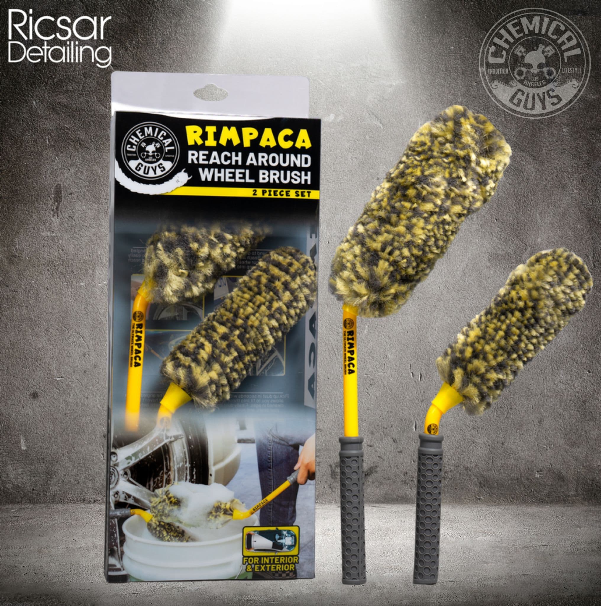 Chemical Guys Rimpaca Reach Around Ultimate Wheel Brush Set - 2 Pcs - ACC615