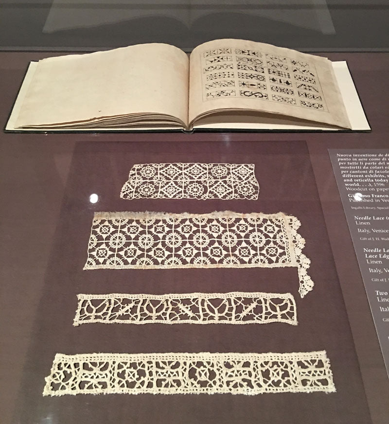 Handmade lace designs from the Cleveland Museum of Art