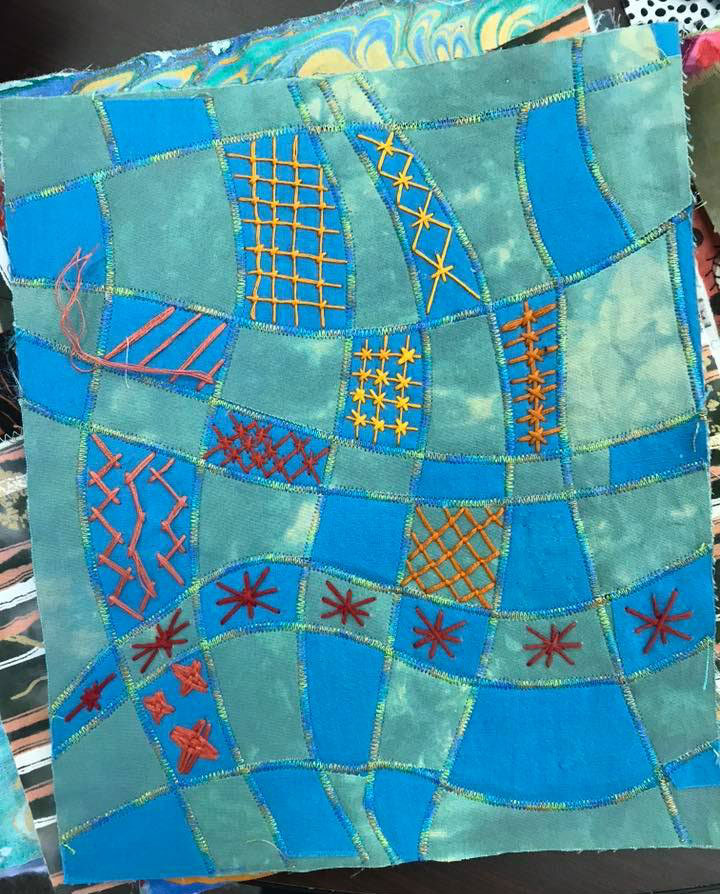 Student work from Judy Gula's Fabric Embellishing class