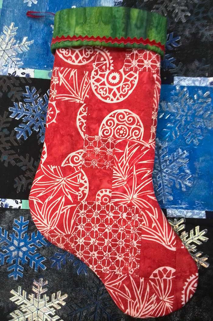 Julie Middleton’s completed holiday stocking