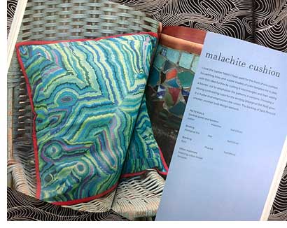 The Malachite pillow from Kaffe Fassestt’s brilliant little patchwork cushions and pillows