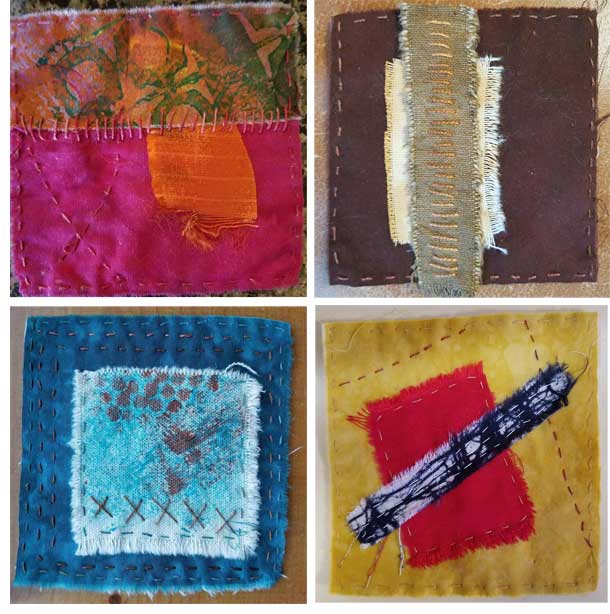 Recently completed Stitch Meditations by Liz Kettle of Textile Evolution