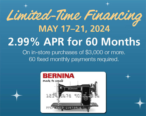 Limited-Time Financing May 17-21, 2024: 2.99% APR for 60 Months, terms & conditions apply