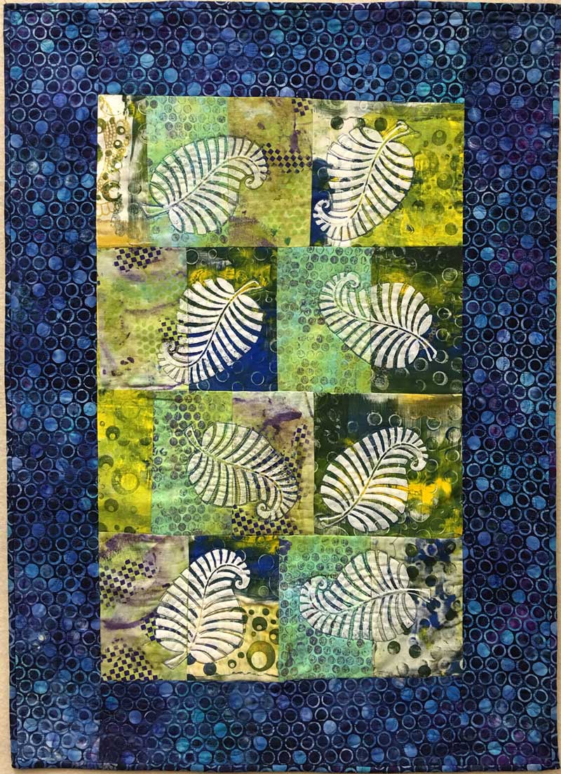 Art quilt created in collaboration: Judy Gula of Artistic Artifacts, Liz Kettle of Textile Evolution and Jamie Malden of Coloricious