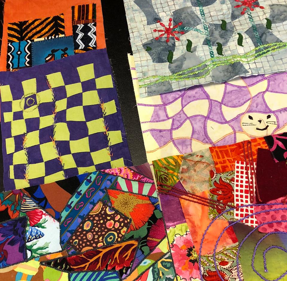More student work from Judy Gula's Fabric Embellishing class