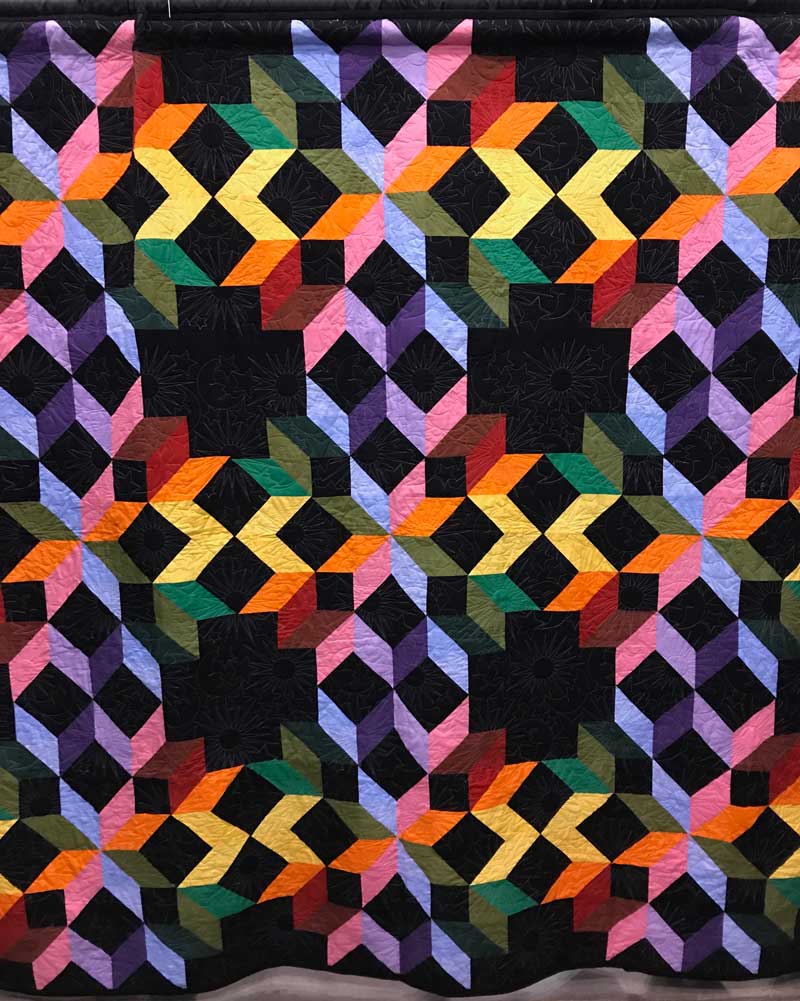 Square in a Square, 46 in. x 80 in., by L.R --Quilt from the We Are Somebody Quilting Program exhibit Just 4 U at the Mid-Atlantic Quilt Festival