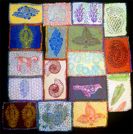 Slow Stitch Outsider Art Quilt by Judy Gula -- click for larger view
