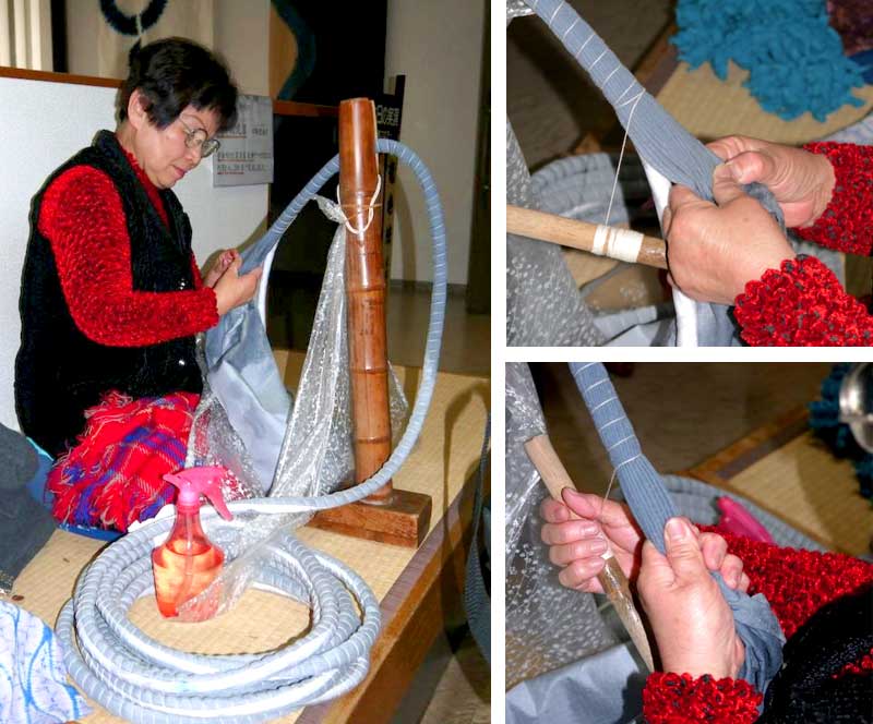 Shibori techniques demonstrated at the Arimatsu-Narumi Shiborikaikan museum in Japan (Photo by Cathy Ward)