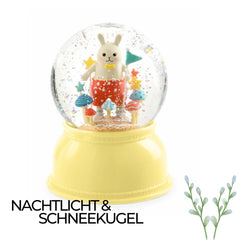 Nachtlicht und Schneekugel mit Hase von Djeco