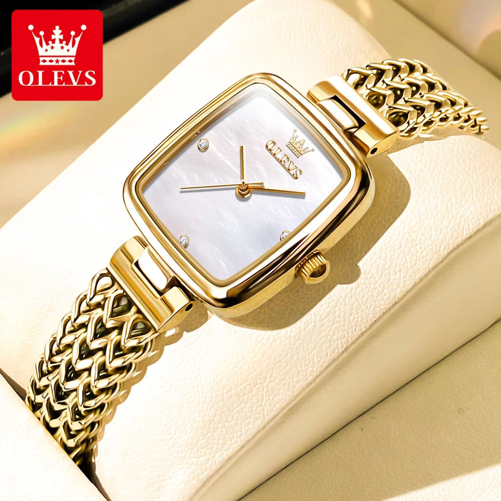 Quartz Watch for Women Solid Gold Stain