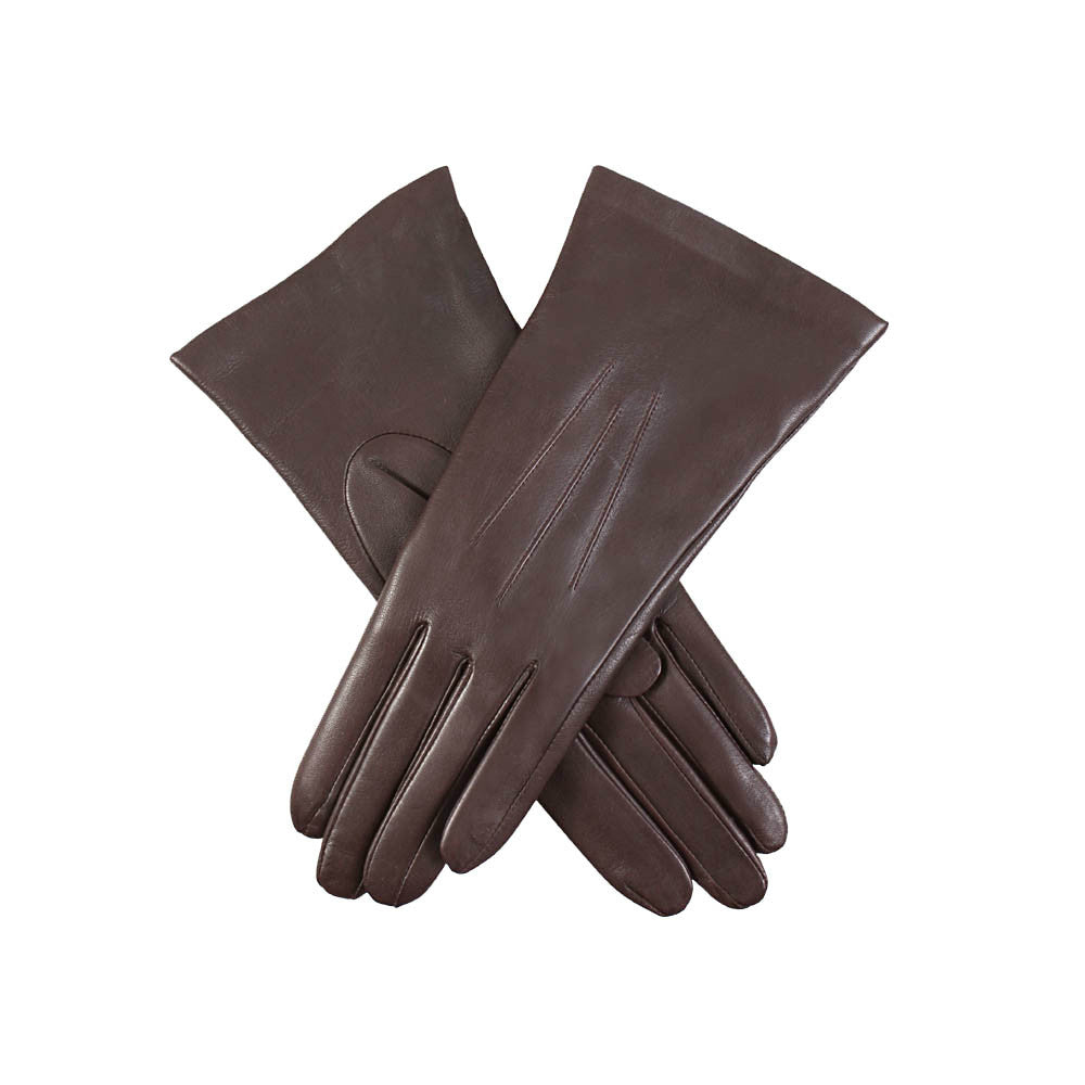 dark brown leather gloves ladies