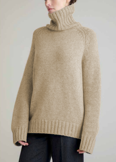 Johnstons of Elgin - Ladies 15-Ply Cashmere Funnel Neck Sweater - The ...