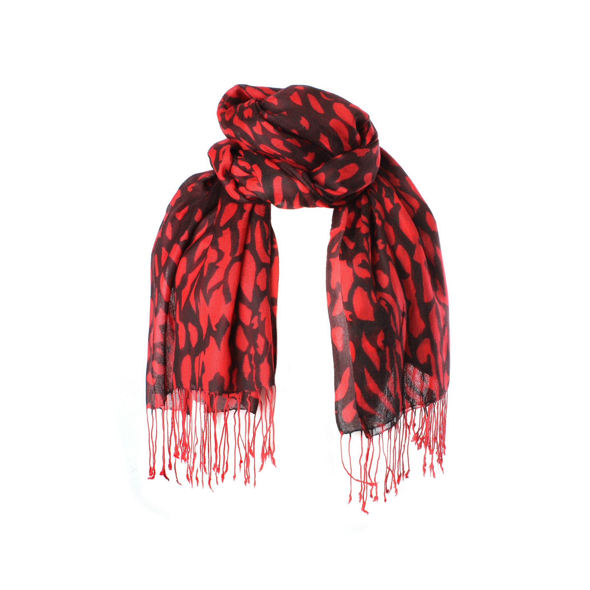 red and black ladies scarves