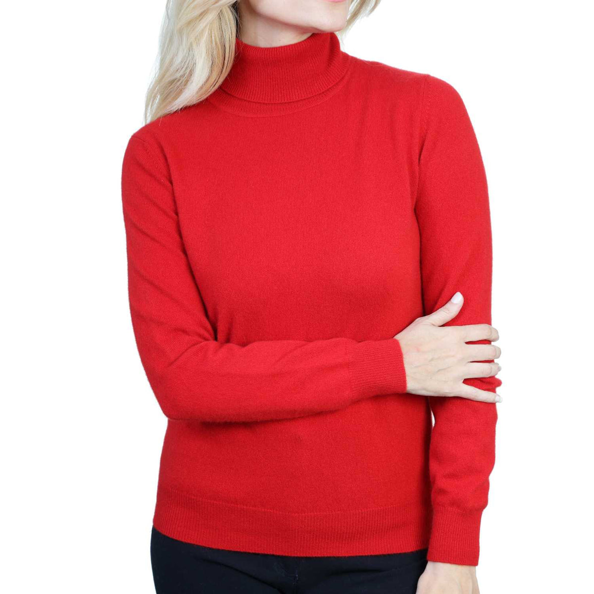 Ladies Cashmere Polo Neck - The Cashmere Choice