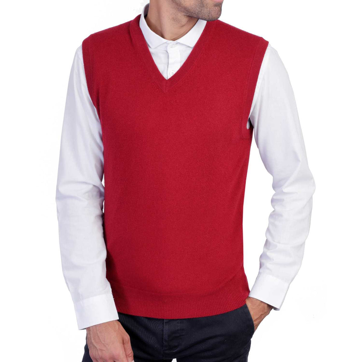 Mens Cashmere Sleeveless Sweater Vest - The Cashmere Choice