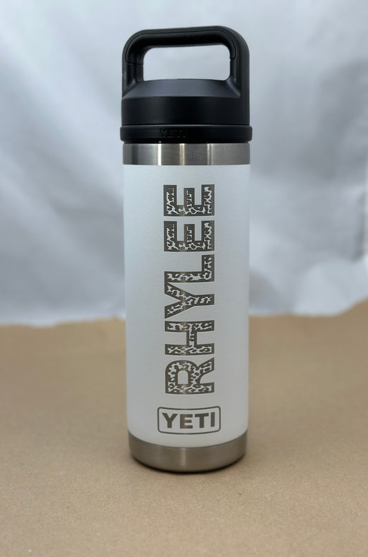 Custom Engraved YETI Water Bottle With Chug Cap Personalized 