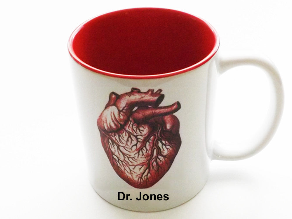 Personalized Anatomical Heart Coffee Mug Customized Al Student Graduation Gift Nurse Practitioner Doctor Physician Assistant Rn