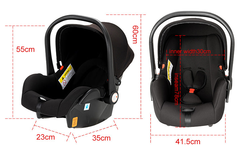 Baby Bassinet Stroller 3 in 1 seat size
