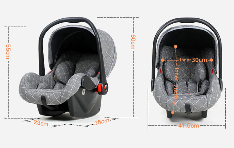 product side of baby car seat