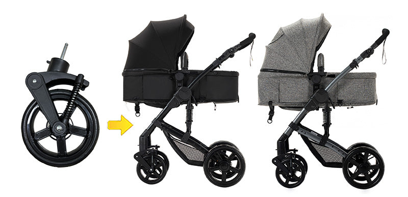 Stroller wheel can be combined with this stroller