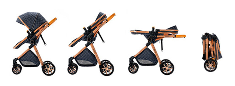 Easily folded baby stroller
