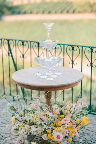 Champagne tower, wedding.