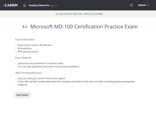 MD-100 Practice Exam