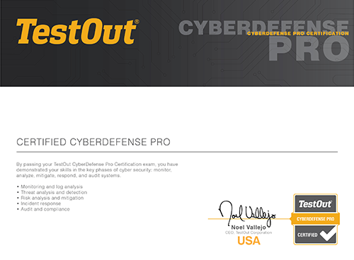 CyberDefense Pro Certificate