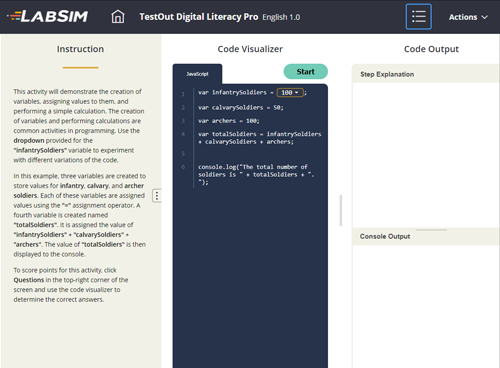 TestOut Digital Literacy Interactive Lab