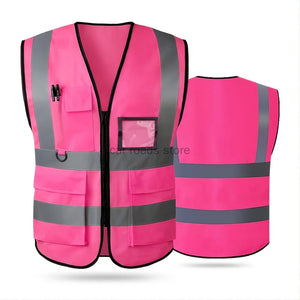 Reflective Vest High-Grade Safety Signal Rider Jacket Vest High Visibility Working Safety Jacket Fluorescent Woman - Devine33