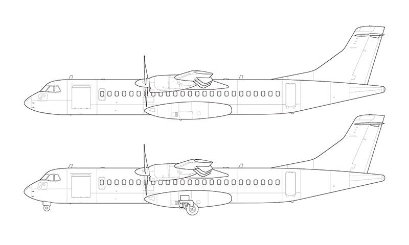 atr 72 autocad drawing