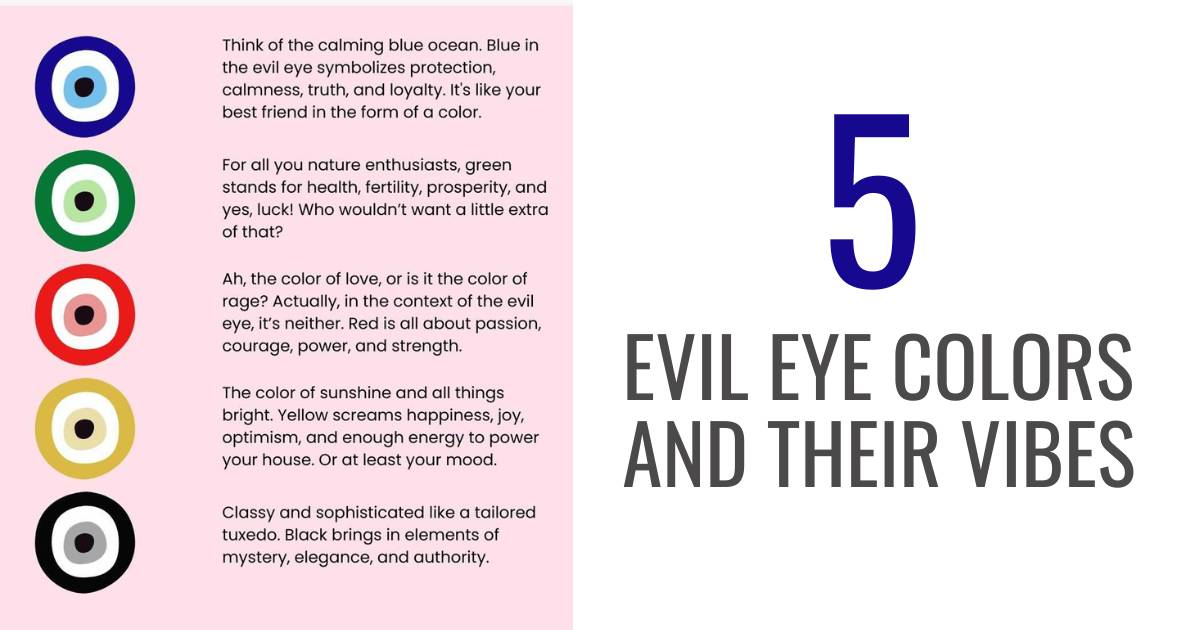 5 evil eye colors and their Vibes