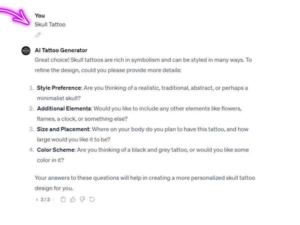 AI Tattoo Generator GPTs Page