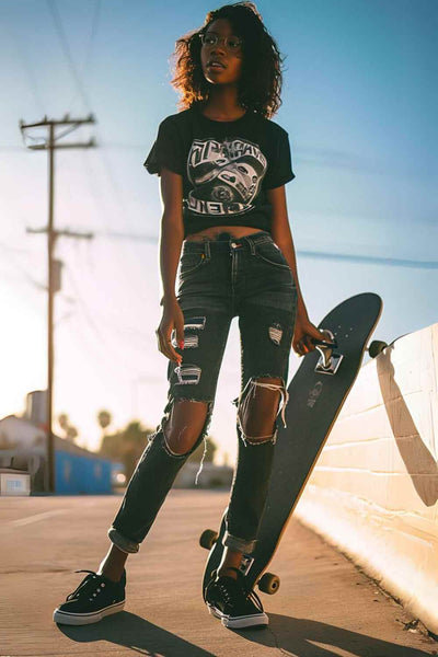 Black Skater Girl Outfits